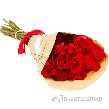 Buy wholesale fresh cut red roses bouquets; Bright red roses bouquets